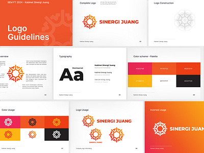 Sinergi Juang - Logo Guidelines abstract brand brand design branding design graphic design illustration logo logo design minimalist orange vector visual identity