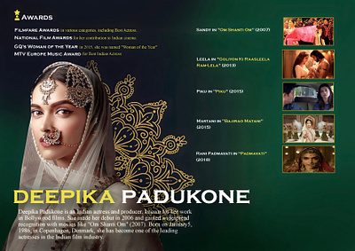 Deepika Padukone's Filmography animation anime bookcover branding design graphic design illustration logo manga poster vector