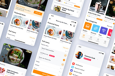 Fozzie - Food Delivery App UI Kit concept delivery food freeui material mobile ui uber uber grabfood ui ui app ui kit uikit uxui
