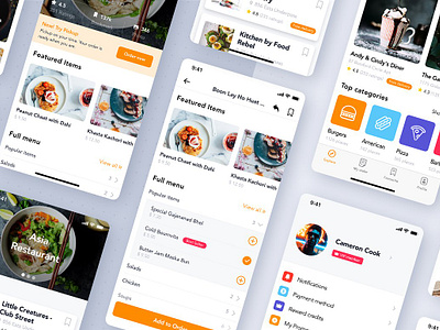 Fozzie - Food Delivery App UI Kit concept delivery food freeui material mobile ui uber uber grabfood ui ui app ui kit uikit uxui