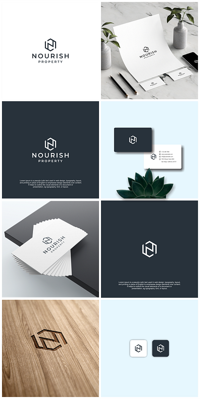 Logo Design business card graphic design latter logo logo vector