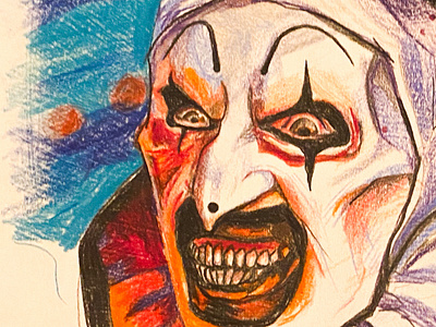 The Terrifier bright colors clown halloween horror illustration terrifier