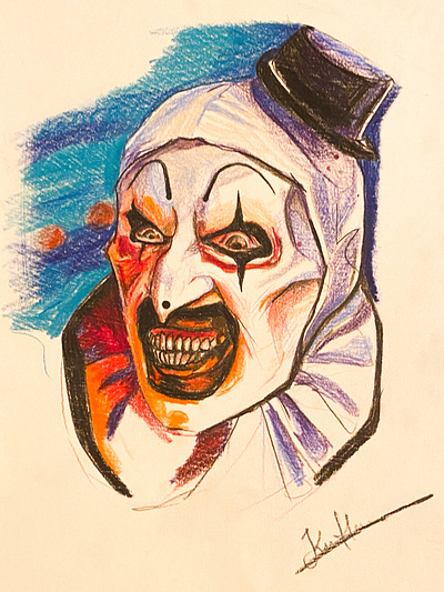 The Terrifier bright colors clown halloween horror illustration terrifier