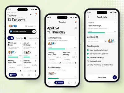 Task Manager - Mobile app clean design mobile app mobile app design product task management task manager task manager app todo app todolist trending ui ui design uiux worklist