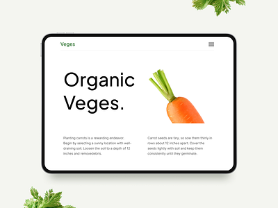 VEGE - Website Design app design branding cool design design e commerce design graphic design illustration landing page minimal e commerce website motion graphics plant plant app plant website planting app ui vege vegetable e commerce design website website design website presentation