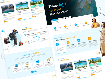 Tour Travel Fleet Booking Website booking fleet booking landing page mockup tour transfer travel website design