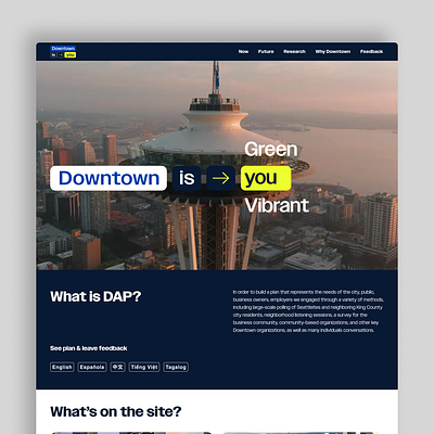 Downtown Activation Plan design ui userinterface ux webdesign webflow website websitedesign