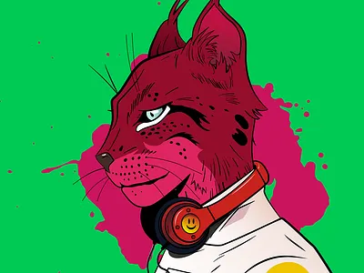 Lynx Club NFT character crypto design illustration nft nft art vector
