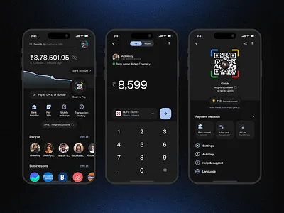 Payments App - Google Pay Redesign banking app finance finance app fintech funds google pay google pay app redesign google pay redesign minimal online payment online payments pay app payment payment app payments payments app qr code scan pay transfer wallet