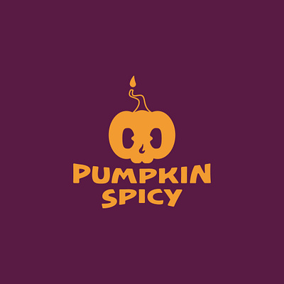 Pumpkin Spicy branding hot sauce logo