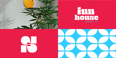 Fun House Cannabis Brand Identity and Logo Design brand design brand identity branding cannabis colorful design fun graphic design logo packaging pattern red