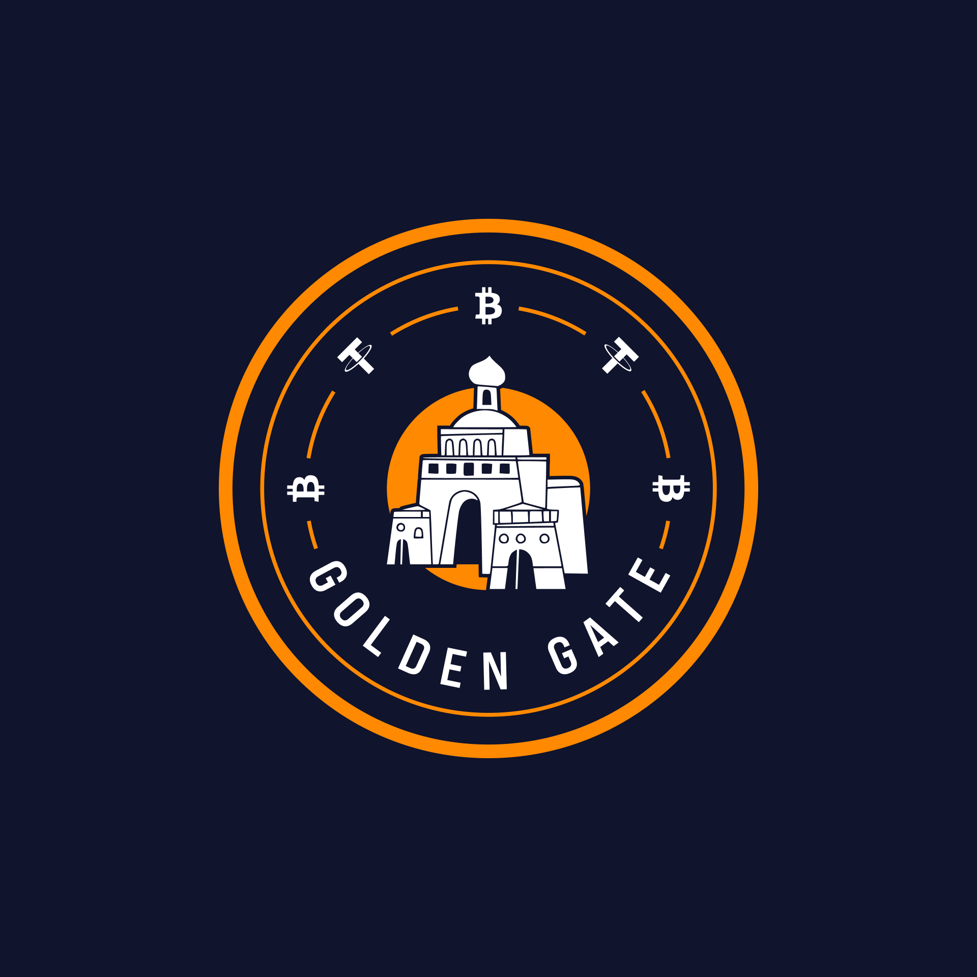 Cryptocurrency exchange company logo GoldenGate branding design figma graphic design illustration logo vector