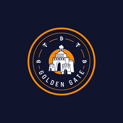 Cryptocurrency exchange company logo GoldenGate branding design figma graphic design illustration logo vector