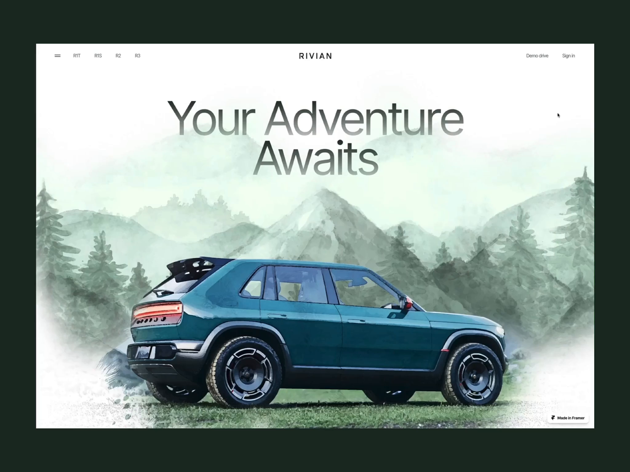 Rivian R3x Website Concept By Kevin Bhagat For Heyo On Dribbble