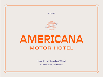 Americana Motor Hotel branding design identity illustration logo retro typography