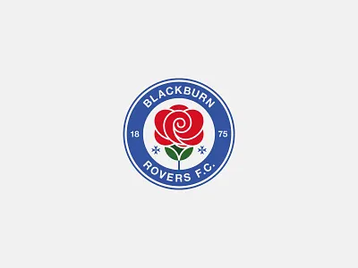 Blackburn Rovers re-design proposal badge blackburnrovers branding clean crest design epl football graphic design icon illustration illustrator logo logomark logotype mark minimal soccer symbol