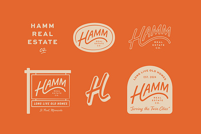 Hamm Real Estate Co. brand identity branding graphic design hand lettered handlettering icon lockups logo logo design logotypes minneapolis minnesota real estate realtor retro saint paul twin cities typography vector vintage