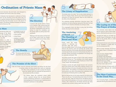 Priest Ordination Mass Infographic catholic christian design digital drawing digital illustration editorial graphic design illustration infographic layout magazine ordination priest s