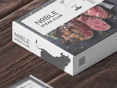 Steak Club Brand brand branding design logo meat packaging rustic steak wood