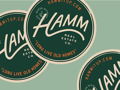 Hamm Real Estate Co. brand identity branding coaster graphic design logo logotype merch midwest minneapolis minnesota queer real estate realtor retro st paul swag twin cities typography vector vintage