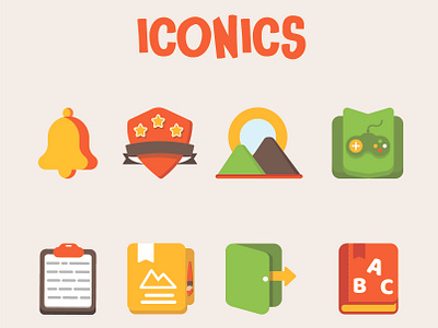 ICONICS- for Learning App androidapp branding design graphic design iconics icons illu illustrator ui