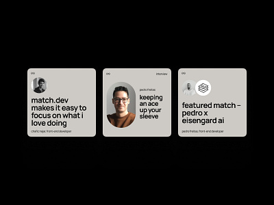 Instagram posts template for Match.dev cards hiring instagram linkedin mvp post remote socials startup vetting