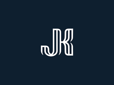 JK Monogram Logo branding business company corporate creative decorative elegant initial jk logo modern monogram pro typography vector