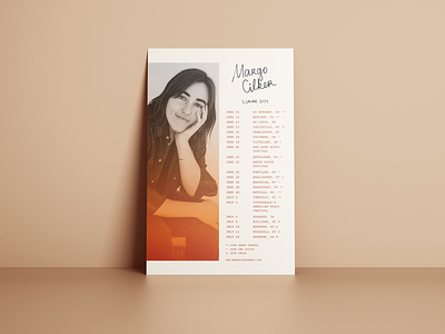 Margo Cilker Summer Tour Poster (2024) design graphic design margo cilker music summer tour tour poster