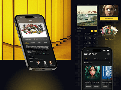 Cinema Central. Movies streaming app design app design branding graphic design ui ux visual design