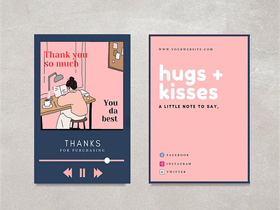 Thanks Card Design brand identity branding card design design gift card graphic design greeting card illustration thanks card thankyou card