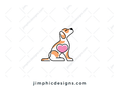 Love Dog Logo branding design dog graphic design logo love pet vector