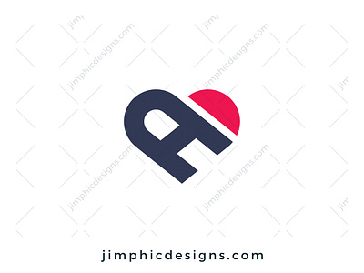 Letter A Heart Logo branding design graphic design heart letter logo vector
