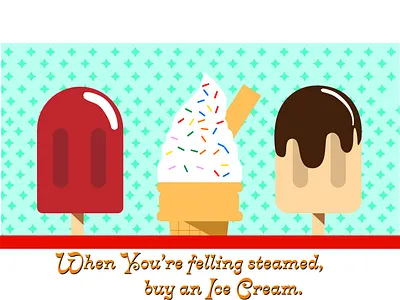 Ice Cream Advertisement banner branding design graphic design vector