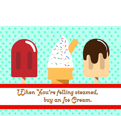 Ice Cream Advertisement banner branding design graphic design vector