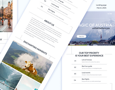 Landing Page | Tours to Austria landing page travel ui web design