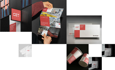 CET — Visual Identity branding design logo red