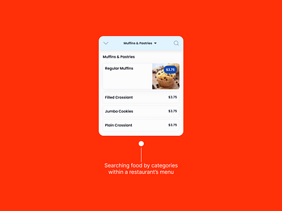 UI Card for Searching Food by Category app design door dash figma food delivery mobile app mobility uber ui ui design ui kit uiux ux ux design