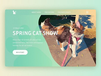 Homepage | Cat Show cats homapage ui web design