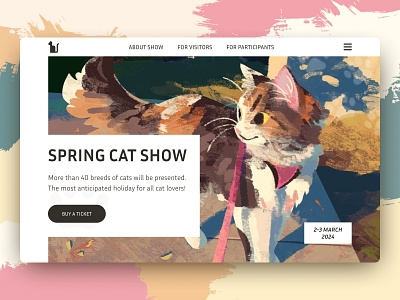 Homepage | Cat Show cats homapage ui web design