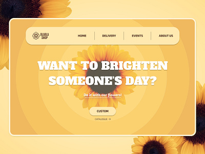 Homepage | Flower Shop flower shop homapage sunflower ui web design