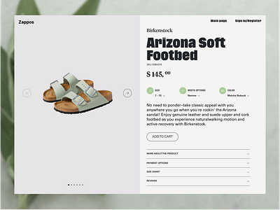 Zappos page ideation branding ui design visual design