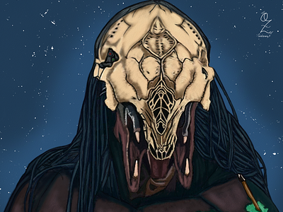 Predator Illustration art arte character design dibujo digitalart drawing fanart horror illustration movie ozgaleano predator sci fi