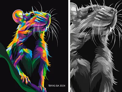 Mouse animal animals colorful cute design funny illustration mouse pop art portrait portrait illustration vector vectorart