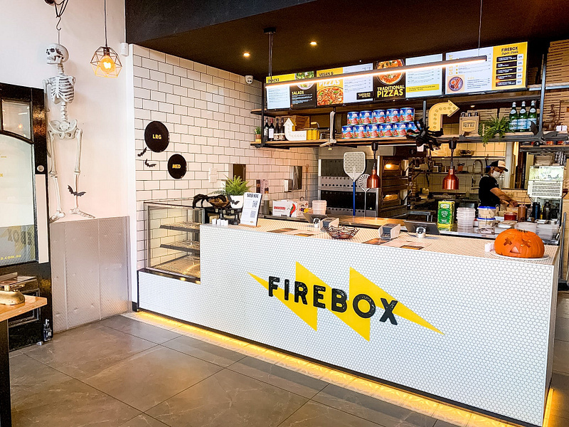 Pizzeria Branding, Logo and Signage Design for Firebox Pizza AUS brand design brand identity branding design graphic design logo packaging pizza pizza brand pizzeria signage