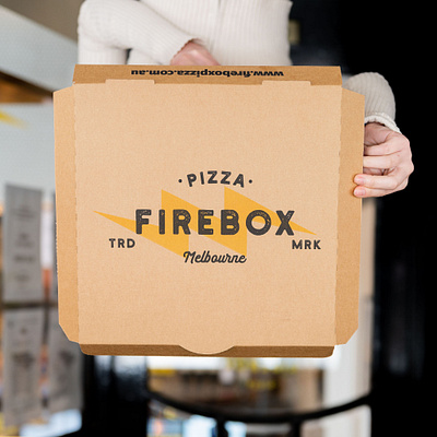 Pizza Box Packaging Design for Firebox Pizza AUS brand design brand identity branding design graphic design logo packaging pizza box pizza restaurant pizzeria