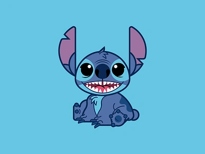 Stitch alien character design disney fan art illustration illustrative design lilo and stitch stitch