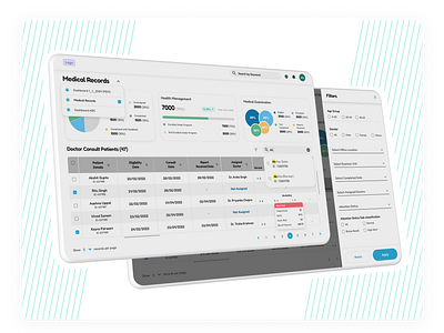 Doctor Dashboard admin analytics booking clinic consultation diagnosis doctor appointment graph health management healthcare hospital medical medicine modern panel patient saas statistics treatment uiux