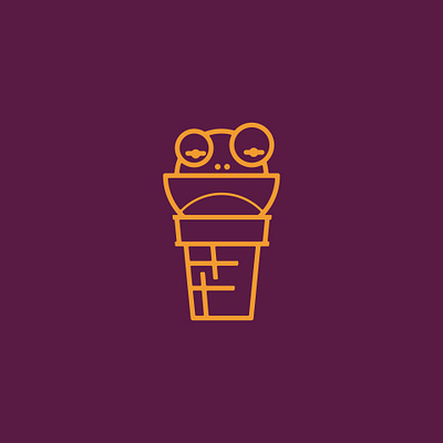 Toad on a Cone branding ice cream illustration toad