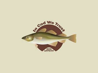 In Cod We Trust (Food Truck logo) dailylogochallenge illustration logo