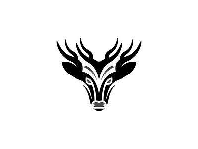 Modern Deer Logo animal logo branding deer deer head deer logo deer logo sale graphic design head logo
